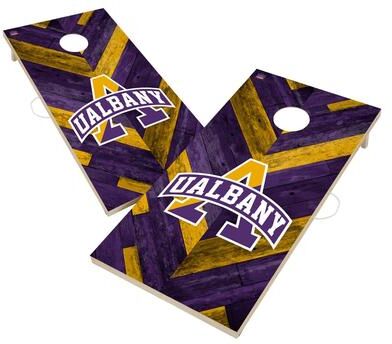 Skip's Garage Albany SUNY Great Danes Cornhole Board Set
