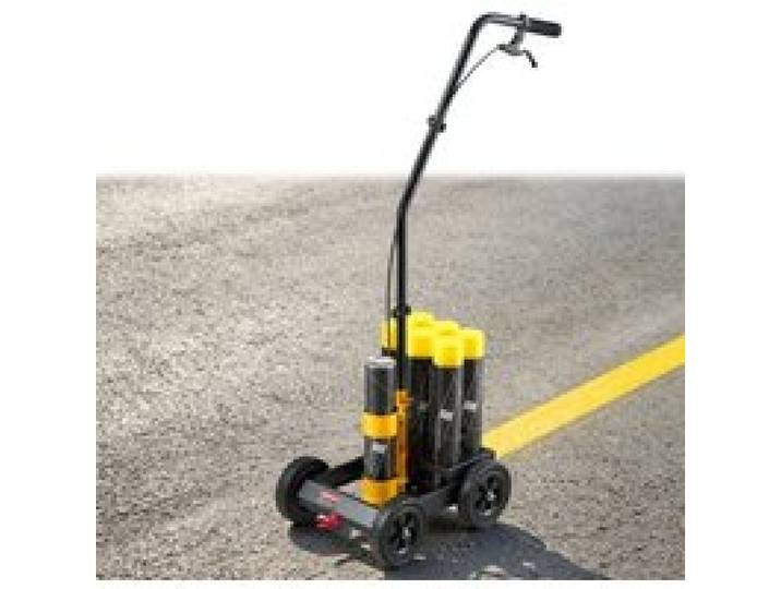 VEVOR Markierungswagen Linien-Markiergerät Linemarker 6 Spraydosen Schwarz, Bodenmarkierung für Parkplatz Werkstatt Straße Einkaufszentrum Sportplatz 50–100 mm Einstellbare Linienbreite mit Adapterdüse