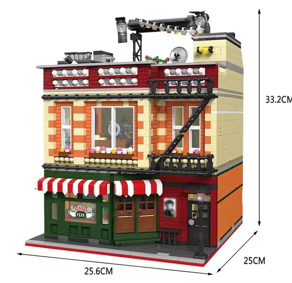 Downtown Diner - Modularer Klemmbaustein-Bausatz - 4294 Teile - Filmische Straßenkulisse und Architektur - Modellbausatz für Erwachsene ab 14 Jahren - ABS-Kunststoff - Mit Anleitung