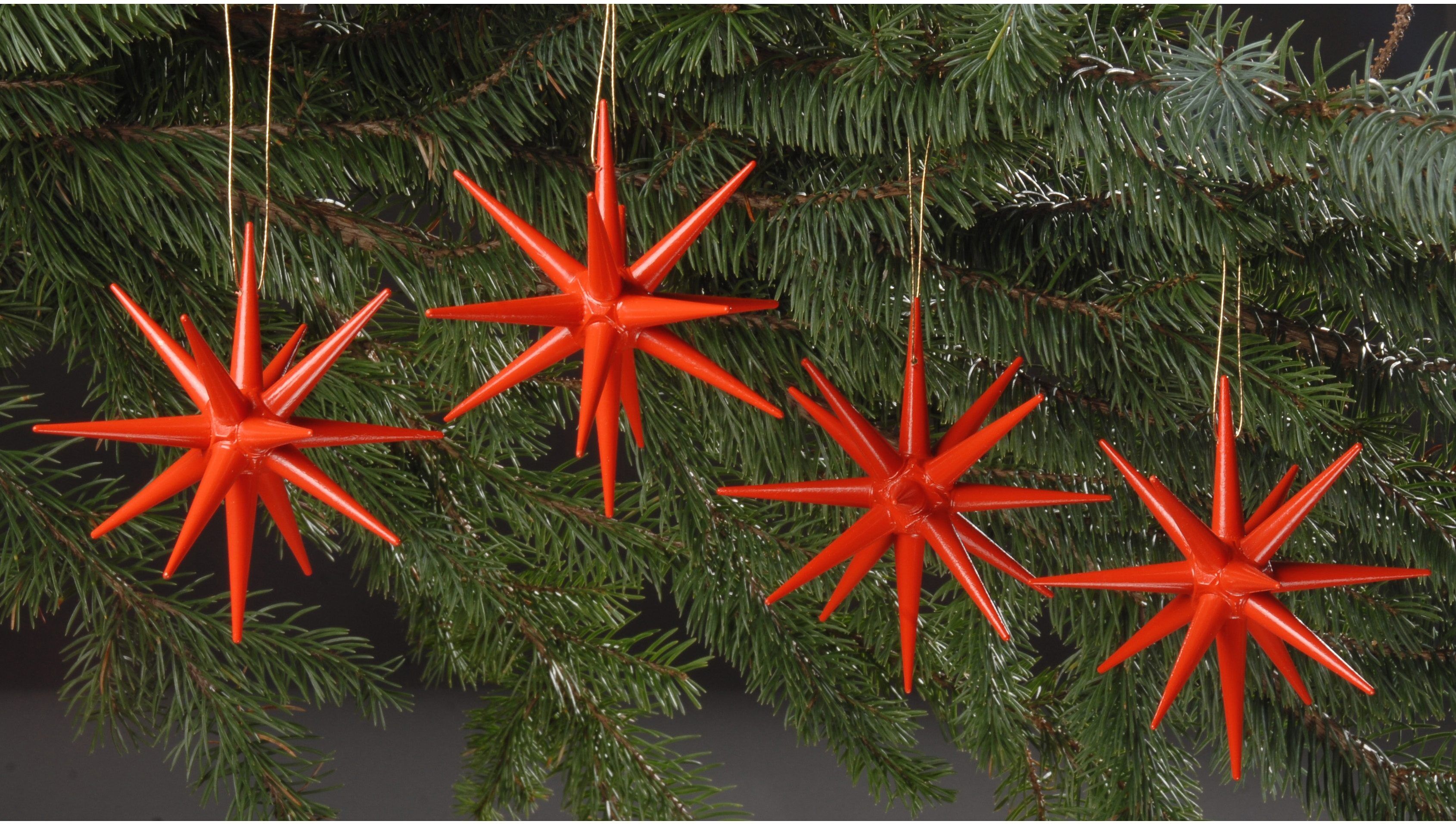 Christbaumschmuck ALBIN PREISSLER "Handwerkskunst aus dem Erzgebirge", rot, Ø:10cm, Holzwerkstoff, Weihnachtsbaumschmuck, Christbaumschmuck, Weihnachtsdeko aus Holz rot Einheitsgröße