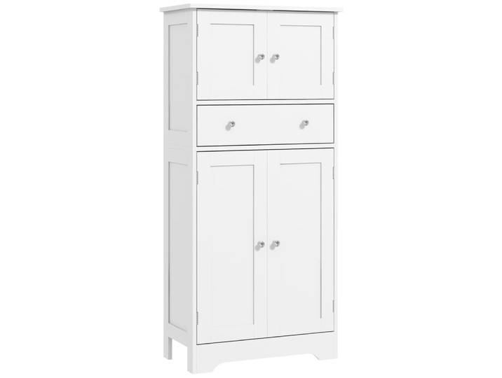 Armoire de cuisine étagères réglables blanc