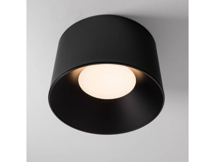 Plafonnier Atil Ø 50cm Noir/Noir Aluminium LED non-remplaçables Module LED