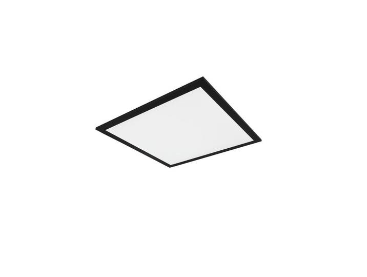 Led-Deckenleuchte Alpha, Schwarz, Metall, quadratisch, 45x3x45 cm, Lampen & Leuchten, LED Beleuchtung, LED-Deckenleuchten