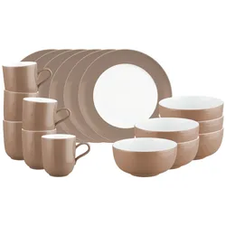 FRÜHSTÜCKS-SET Liberty Pure Colors Cocoa Brown 18-tlg.