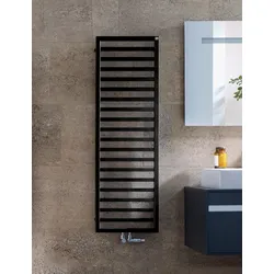 Zehnder Design-Heizkörper Quaro Mixbetrieb, 1433x30x600 mm, Farbe RAL 9016 (Travertin), spritzwassergeschützt IP44