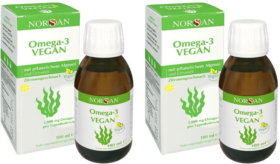 Norsan Omega-3 Vegan Algenöl flüssig 2er Pack