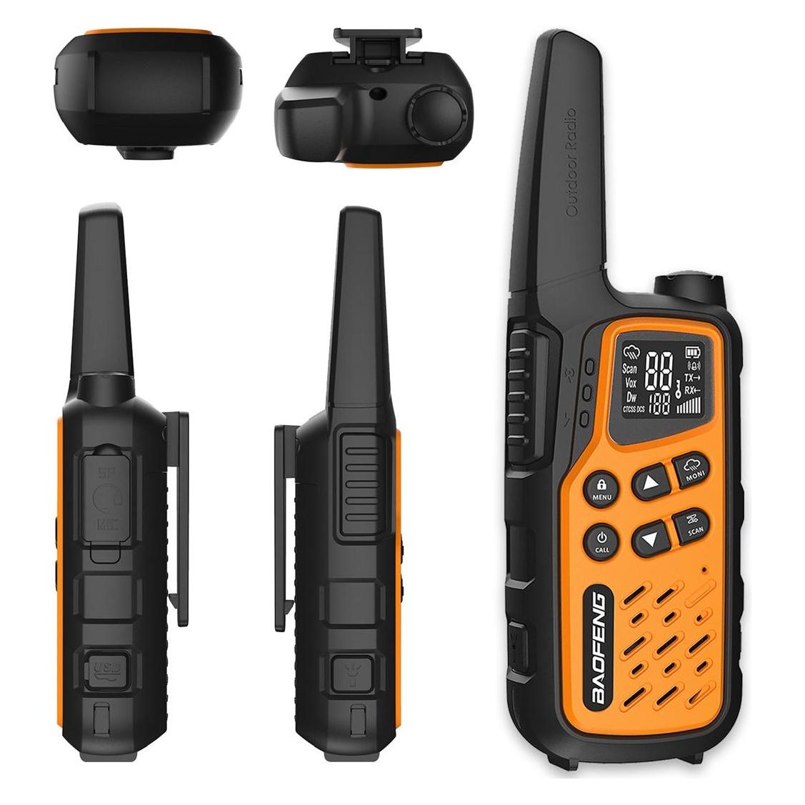 Baofeng Walkie-Talkie BF-T25E Orange (10 km) (5904921481892)