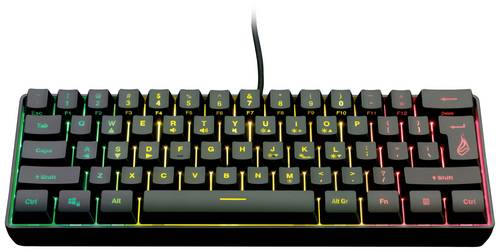 Surefire Gaming KingPin X1 Kabelgebunden, USB Gaming-Tastatur US-Englisch, QWERTY Schwarz Beleuchtet, Multimediatasten