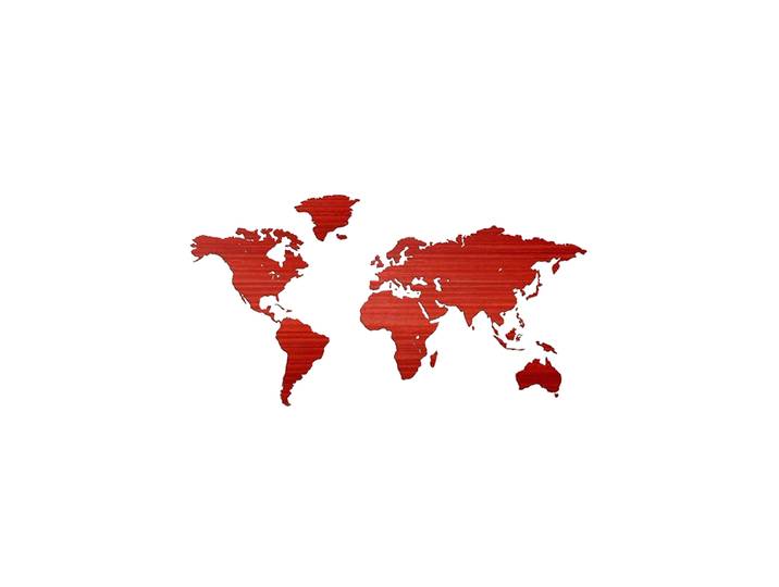 Design Wandobjekt „Wooden World Map“ Natural 216 x 108 cm Wooden Amsterdam