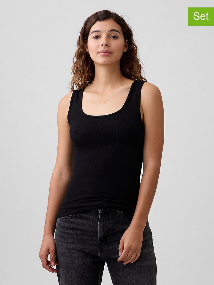 GAP 2er-Set: Tops in Schwarz - S
