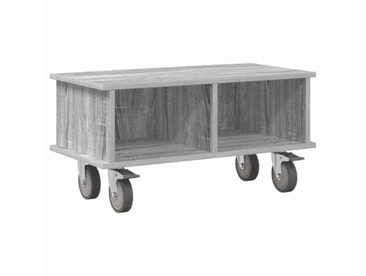 hliofuir TV-Ständer Graues Sonoma 68,5x35x35 cm Holzwerkstoff Board Kompaktes TV-Lowboard im modernen Design für Wohnzimmer und Schlafzimmer, bietet Fächer für Receiver sowie Kabelordnung.