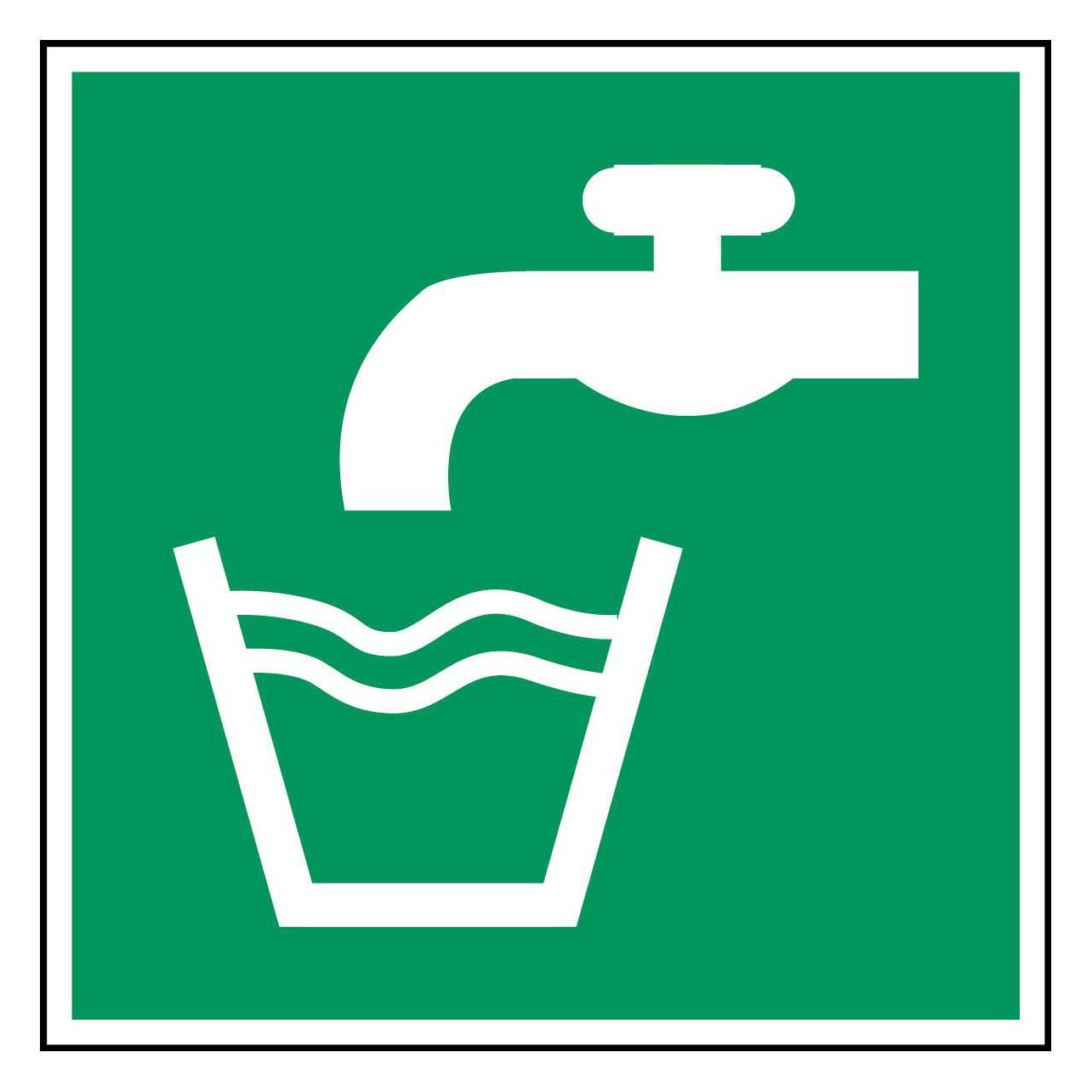 Brady ISO-Sicherheitsschild - Trinkwasser (PIC E015-250X250-PP-CRD/1)
