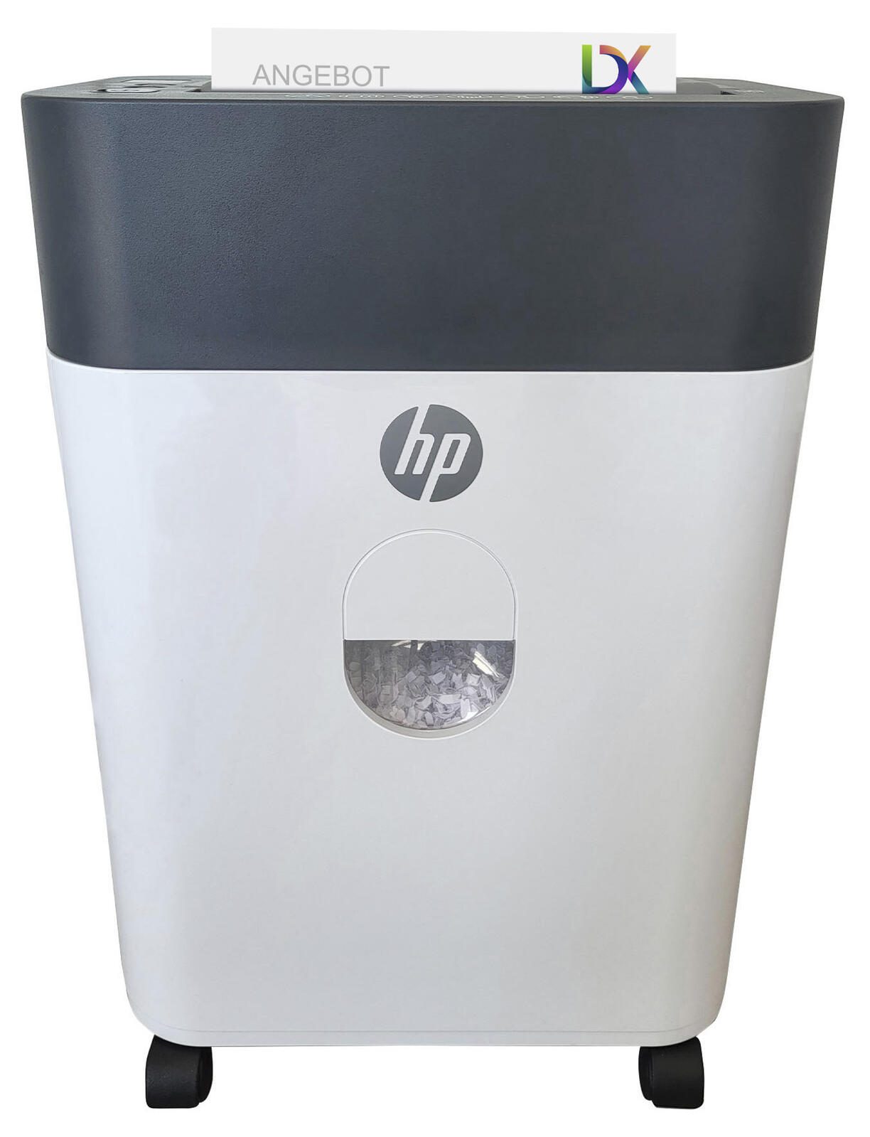 HP Inc. HP OneShred Auto 100CC Aktenvernichter mit Partikelschnitt bis 100 Blatt weiß 2818