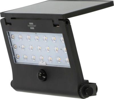 Brennenstuhl Solar LED Strahler SOL 1000 Pad, 1000 Lumen, IP65, Bewegungs- und Dämmerungssensor, 4 Modi, Schwarz