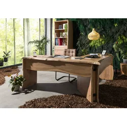 Eckschreibtisch Akazie 185x163x76 natur lackiert PURE ACACIA #749