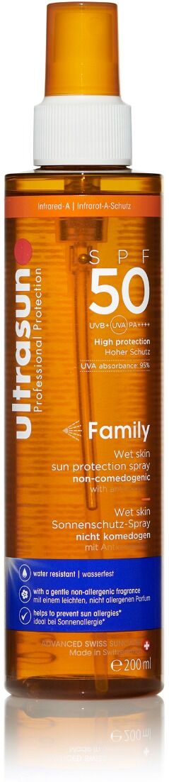 Ultrasun Family Wet Skin Spray SPF50 200ml
