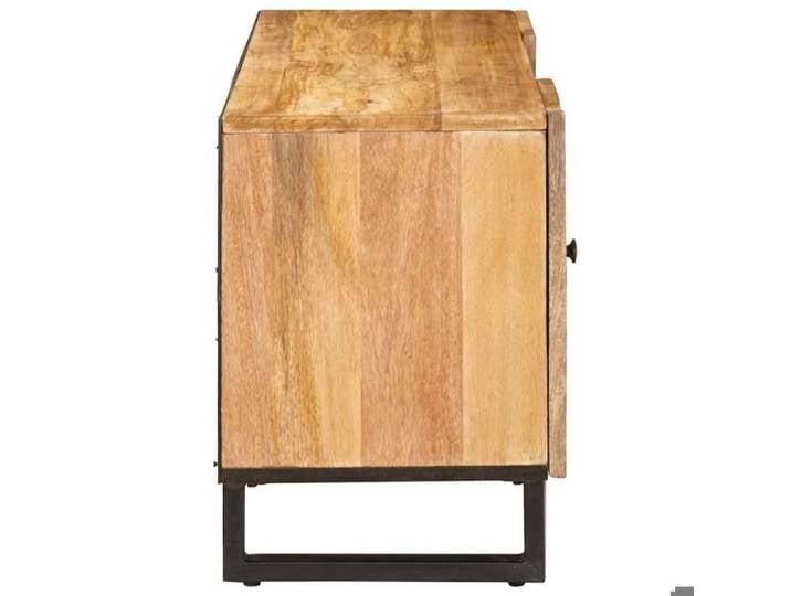 Marron Armoire multimédia Meuble HIFI (1 PC) Pour salon Marron 105x33x46 cm Bois de mangue massif N2539