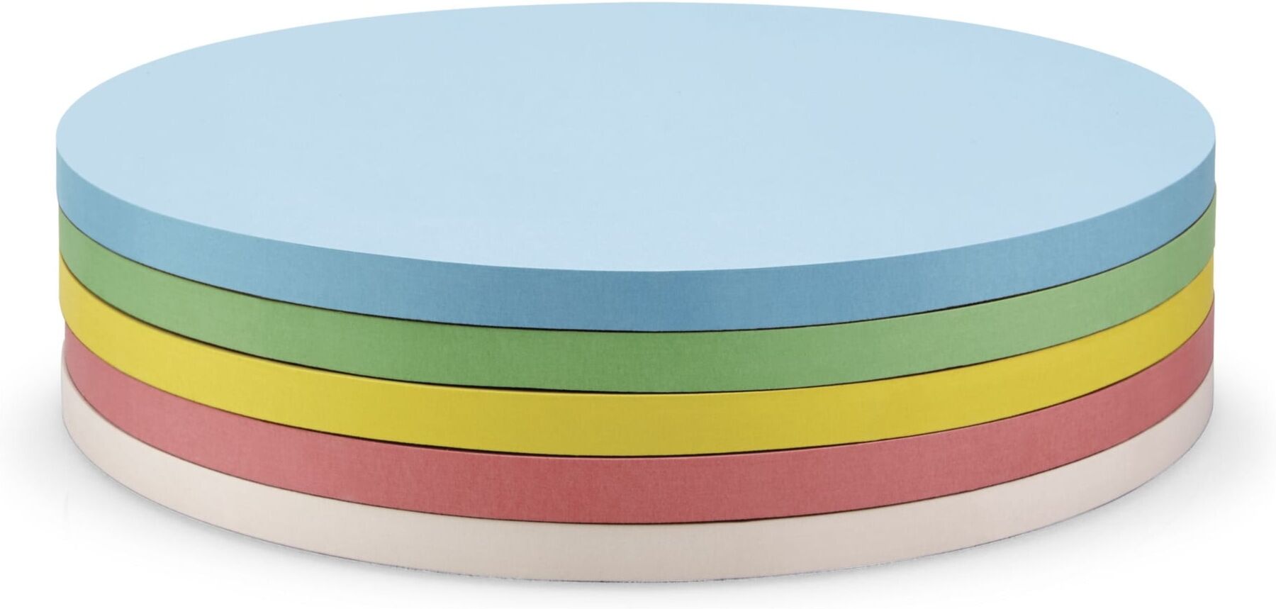 Magnetoplan Kommunikationskarten selbstklebend, 250 Stück, 5-farbig sotiert, Kreise 190 mm (111151890)