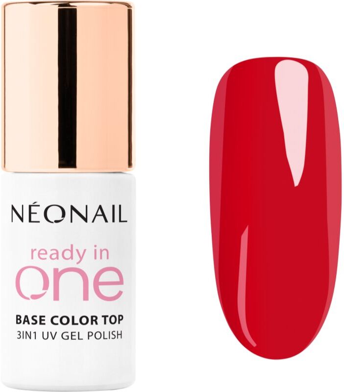 NEONAIL Ready In One 3in1 UV Gel Polish gel nail polish with diamond dust shade 11 One Classic Red 7.2 ml