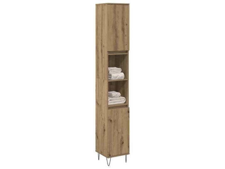 SALE 2026  Armoire de salle de bain Brun - Armoire de salle de bain chêne artisanal 30x30x190cm PRO529793406