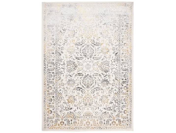 TAPISO Tapis de Salon Chambre GOLDEN Crème Gris Beige Ornemental Polypropylène Intérieur 140x200 cm