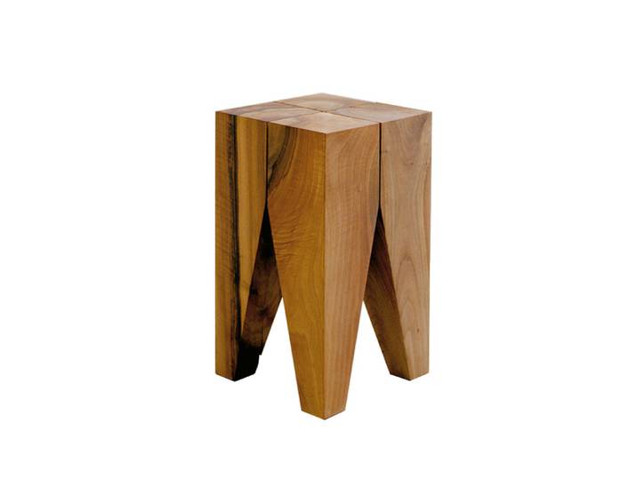 Hocker oder Beistelltisch Backenzahn E15 braun, Designer Philipp Mainzer, 27x47x27 cm