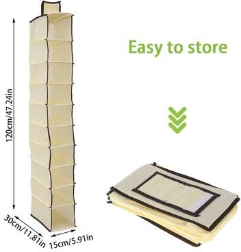Inspire Essentials Hanging Closet Organizer With Multi Layer Storage For Clothes And Accessories 2