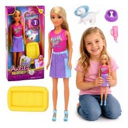 Lean Toys Anlily-Puppe mit weissem Hund und Zubehör (71225344)
