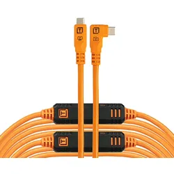 Tether Tools TetherPro Optima 10G USB-C Right Angle 9,4m orange