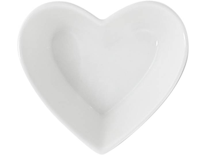 Schale, Herzform, weiss, 10 x 9 x 5 cm