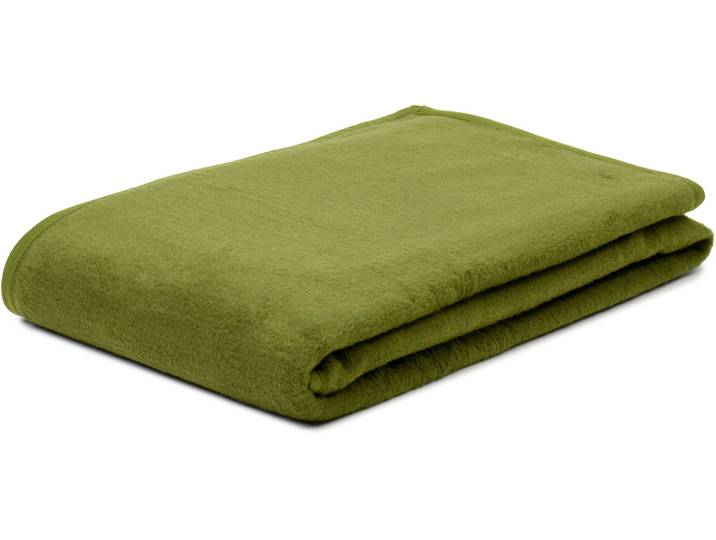 Wohndecke GÖZZE Arizona , grün, B:150cm L:200cm, Baumwolle, Polyacryl, Polyester, Wohndecken, Wohndecke, mit farblich passender Bandeinfassung