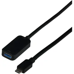 EFB Elektronik USB 3.2 Gen2 10Gbit extension cable Type-C male - Type-A female 5m (5 m, USB 3.2 Gen 2), USB Kabel