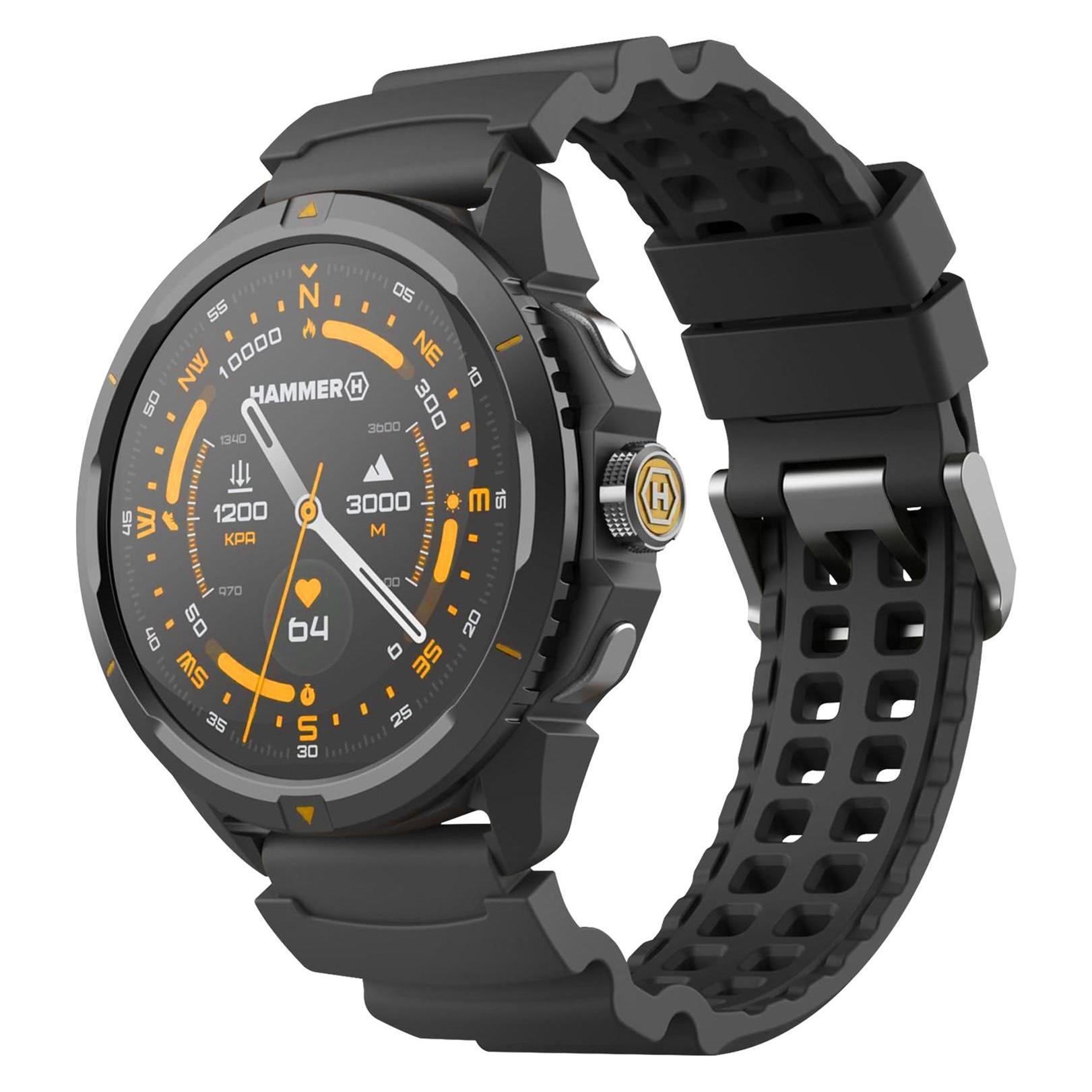 Myphone Smartwatches Hammer Watch 2 | Smartwatch | GPS (Satellit) | AMOLED | 1,5" | Wasserdicht | Schwarz (ohne SIM) (SMA002929)