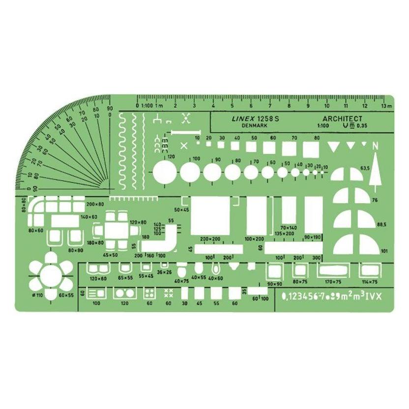 Linex Architektur Schablone (20 cm, Kunststoff) (100414314)