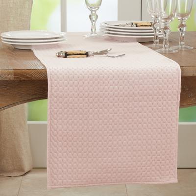 Saro Lifestyle Long Table Runner With Pinsonic Velvet Design
