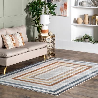 Nuloom Alienor SpinClean Striped Machine Washable Area Rug