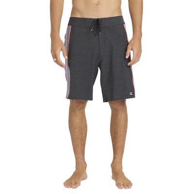 Boardshorts BILLABONG "Dbah Pro", Herren, Gr. 34L, Normalgrößen, grau (schwarz vintage), Obermaterial: 72% Polyester, 20% Baumwolle, 8% Elasthan., Hosen
