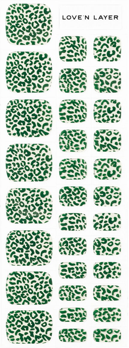 Love'n Layer Leo Toe Forest Green Nail Stickers (32 pieces)