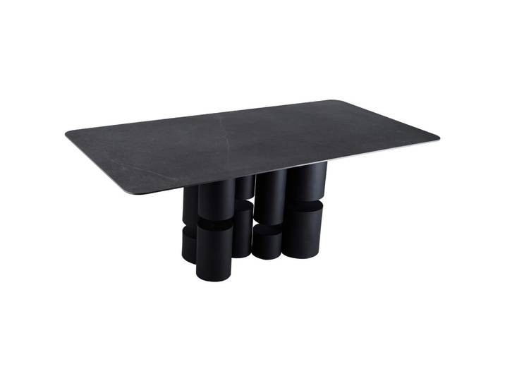 Belluti Esstisch, Dunkelgrau, Keramik, rechteckig, Säule, 100x76x200 cm, Esszimmer, Tische, Esstische, Esstische Keramik