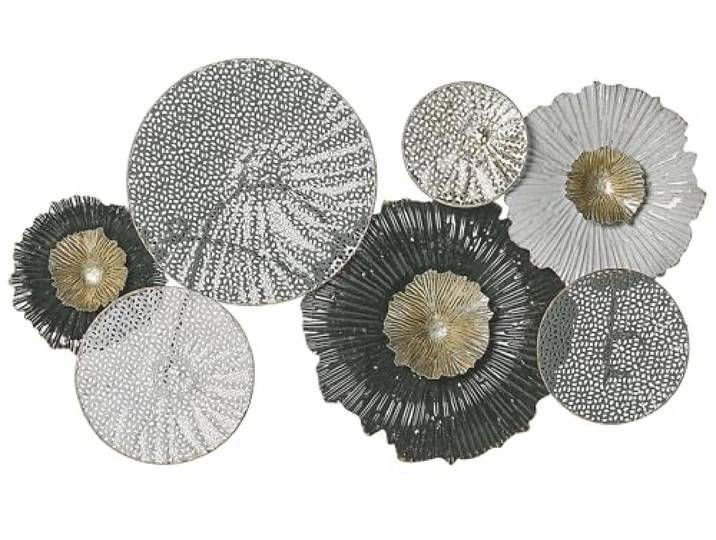 Beliani Elegante Wanddekoration schwarz/silber Zirconium