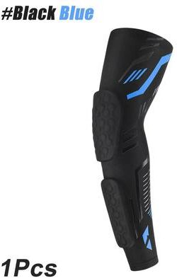 Uplifted Finds Sports Padded Compression Arm Sleeve black Blue 2xl