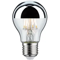 Paulmann LED Filament Kopfspiegel-Birne A60 NonDim, 230V, E27, 6.5W 2700K 600lm, Silber PAUL-28670