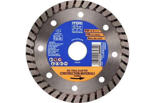 PFERD TOOLS 68300056 DG 110X2,2X20 START Diamanttrennscheibe Durchmesser 110mm Bohrungs-Ø 20mm Ziegel, Stahlbeton, Beton 1St.