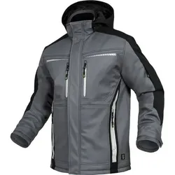 Winter-Softshelljacke-Flex-Line Grau/Schwarz-Weiß, Größe M - grau/schwarz - M