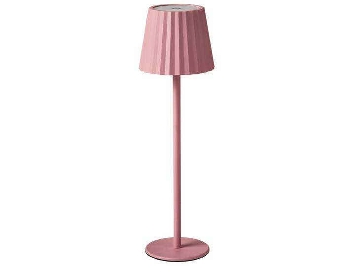 Lampe à poser métal rose pastel