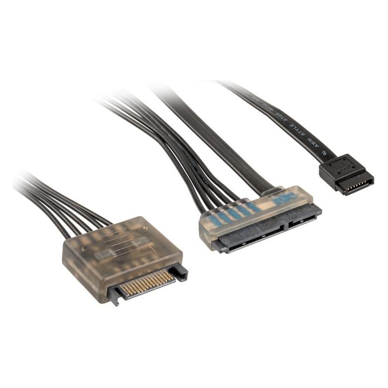 Silverstone SST-CP13 SATA Strom- und Datenkabel (50 cm, SATA) (SST-CP13)