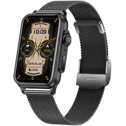 Rubicon Smartwatch RNCF06 Czarny (44 mm, ohne SIM), Smartwatch