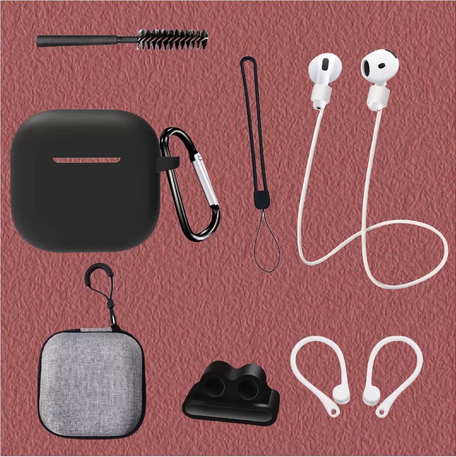 INF Ensemble de huit pièces pour AirPods 4e génération en noir