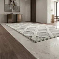 Hochflorteppich EISACK, im Boho-Stil, Grau, 80 x 250 cm