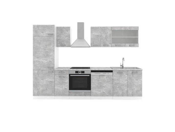 Vicco Küchenzeile R-Line, Beton, 300 cm